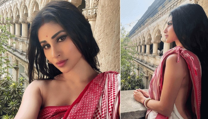 Mouni Roy Wears Avvantikaa Parwani's Sheer Red Saree, Looks Sizzling Hot in  Latest Instagram Pictures | India.com