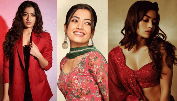5 Best Looks Of Pushpa Actress Rashmika Mandanna In Red Outfits On Navratri