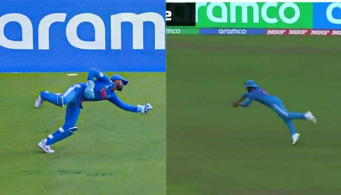 WATCH: KL Rahul&#039;s One-Handed Catch To Ravindra Jadeja&#039;s Diving Stunner, India Shines On Field During India vs Bangladesh Cricket World Cup 2023 Clash