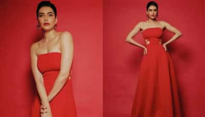Karishma Tanna Looks Radiant In Bold Red Outfit Flaunting Her Perfect Curves, Pics Inside
