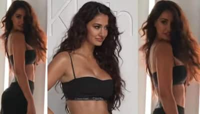 Disha Patani Makes Jaws Drop In Black Bralette, Shorts; Fans Call Her 'Hottie' 