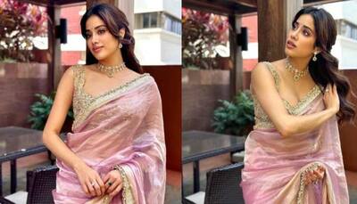 Janhvi Kapoor Turns Heads In Stunning Lavender Saree, Gajra; Fans Say 'You Look Exactly Like Sridevi'