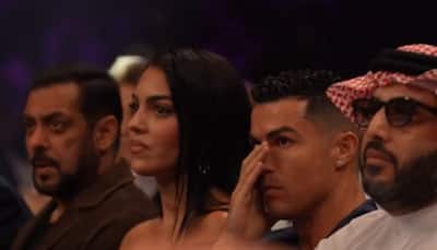 Salman Khan Watches Boxing Match Sitting Beside Cristiano Ronaldo And His Girlfriend Georgina Rodriguez; WATCH