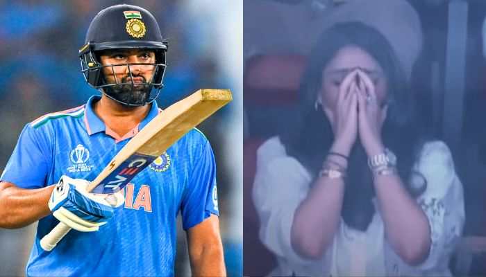 WATCH: Ritika Sajdeh&#039;s Reaction As Rohit Sharma Survives After Taking Successful DRS, Video Goes Viral