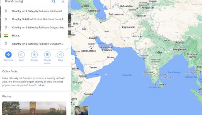 Google Maps Now Features India&#039;s Official Map When Searching For &#039;Bharat&#039;