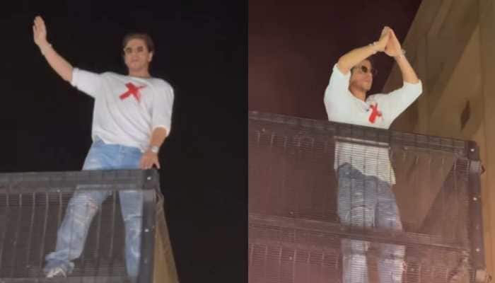 Shah Rukh Khan Gives A Double Treat To Sea Of Fans Outside Mannat On Birthday: Watch 