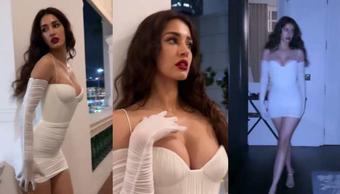 Disha Patani Flaunts Her Bombshell Curves In Little White Dress With Plunging Neckline: Watch 