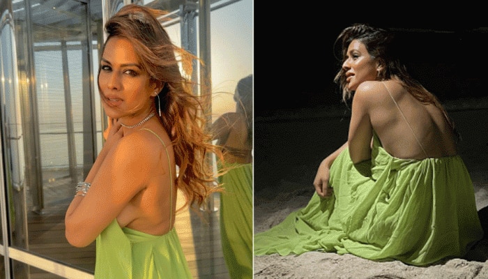 Nia Sharma Sets Internet On Fire In Neon Backless Gown From Dubai&#039;s Burj Khalifa