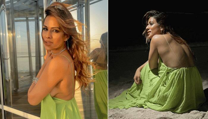 Nia Sharma Sets Internet On Fire In Neon Backless Gown From Dubai's Burj Khalifa