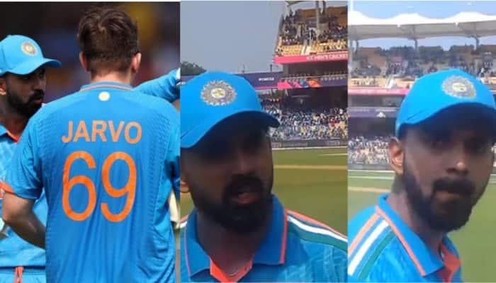 Cricket World Cup 2023: KL Rahul&#039;s Angry Gesture Towards Pitch Invader Jarvo Goes Viral - WATCH