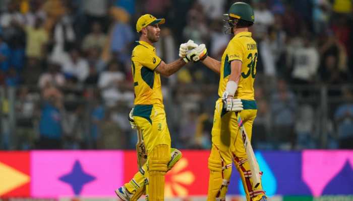 Australian pair of Glenn Maxwell and Pat Cummins broke their own record in lowest percentage contribution in a partnership in ODI World Cup. Maxwell had a whopping 88.6% contribution and Cummins only 5.94% in a 202-run stand against Afghanistan in a ICC Cricket World Cup 2023 match. (Photo: AP)