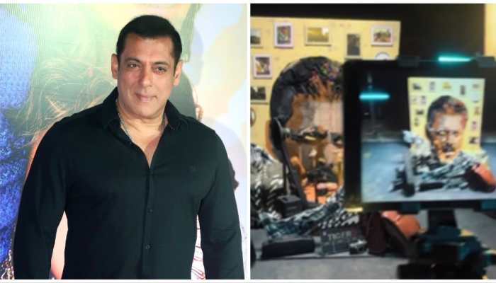 Fan Creates Salman Khan&#039;s Breathtaking Art Installation, Check Out Superstar&#039;s Reaction -VIDEO