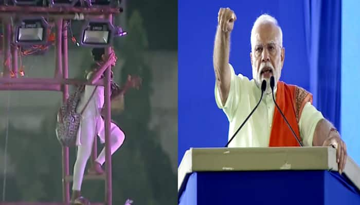 &#039;Beta Aap Niche Aao&#039;: PM Modi Appeals To Girl On Tower During Rally In Telangana