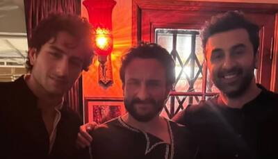 Ranbir Kapoor, Saif Ali Khan, Ibrahim Slay In Black At Diwali Party 