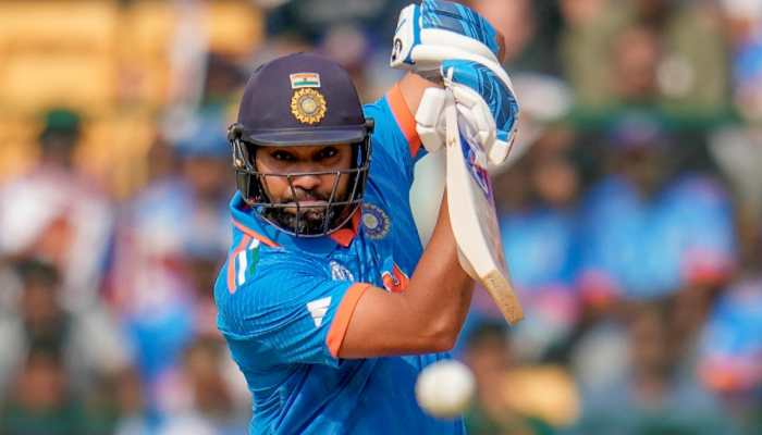 Team India captain Rohit Sharma is now joint third with Shakib Al Hasan for hitting the most fifty-plus scores in ODI World Cups, with 13 each. Sachin Tendulkar leads the list with 21 fifty-plus scores. (Photo: AP)