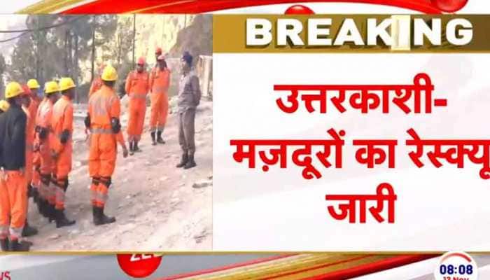 Uttarkashi Tunnel Collapse: CM Pushkar Singh Dhami Inspects Site, Meets Rescue Teams