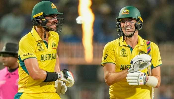 Australia captain Pat Cummins and Mitchell Starc after their team's three-wicket win over South Africa in the ICC Cricket World Cup 2023 final. Australia posted their 8th win in the World Cup 2023, the 7th best in history of this tournament. (Photo: AP)