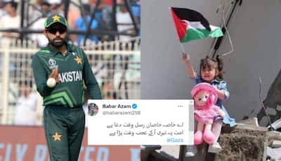 Babar Azam Posts Photo Of Little Girl Holding Palestine Flag In a Twitter Post For Gaza 