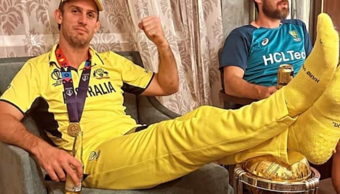 &#039;No Decency, Respect&#039;: Mitchell Marsh Slammed For Keeping Feet On World Cup Trophy, Sparks Controversy As Photo Goes Viral