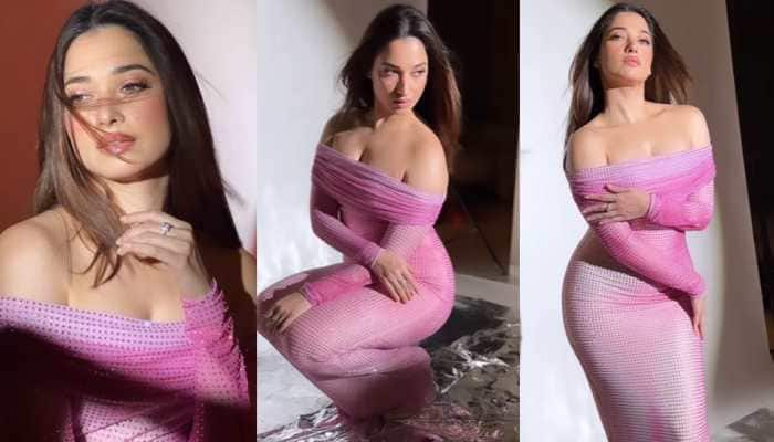 Tamannaah Bhatia Flaunts Her Perfect Curves In Shimmery Off-Shoulder Low Necked Dress: Watch 