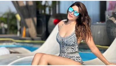 Shama Sikander Oozes Oomph As She Takes Dip In Pool In A Monokini - PICS 