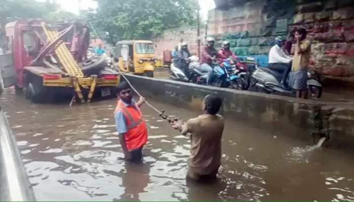 Intense Rainfall Results In Waterlogging In Various Areas Of Tamil Nadu&#039;s Chennai
