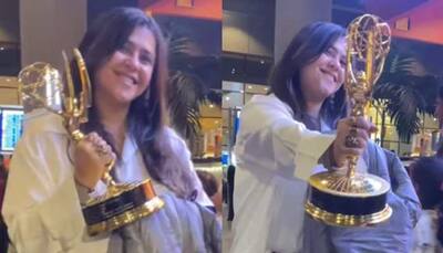 Ektaa Kapoor Flaunts Her Emmy Award As She Returns To Mumbai Post Receiving Prestigious Honour 