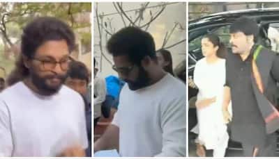 Telangana Assembly Elections: Actor Chiranjeevi, NTR Jr, Allu Arjun Cast Vote In Hyderabad - WATCH