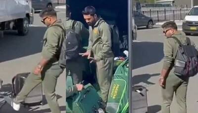 Babar Azam Along With Pakistan Cricket Team Spotted Loading Luggage In Truck After Landing In Australia, Video Goes Viral - Watch
