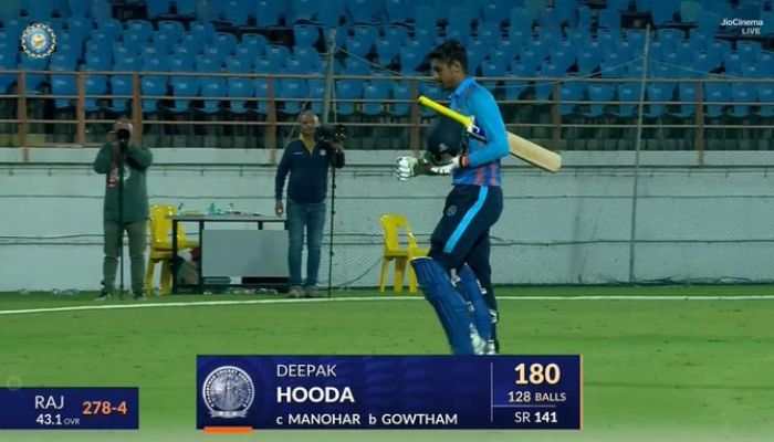 Deepak Hooda Destroys Karnataka In Vijay Hazare Trophy 2023 Semifinal, Secures Rajasthan&#039;s Spot In Final