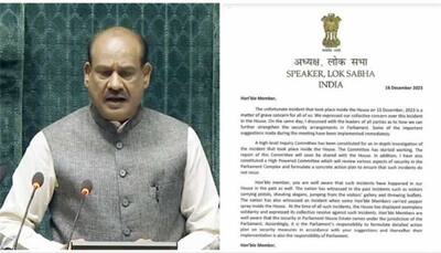 'High-level Inquiry Committee For In-depth Investigation': Lok Sabha Speaker Om Birla Writes To All MPs On Parliament Security Breach