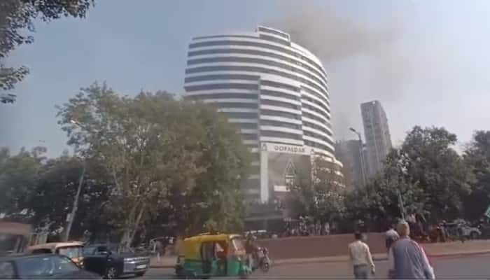 Fire Engulfs Gopaldas Building In Delhi’s Connaught Place, Firefighting Underway