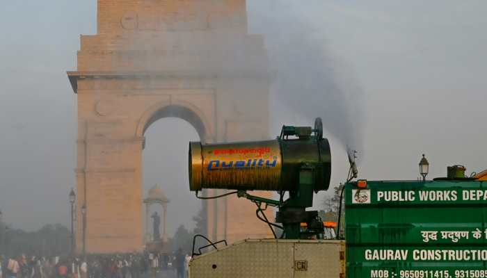 Delhi’s Air Quality Dips To ‘Severe’ Category, Water Sprinklers Deployed Across City