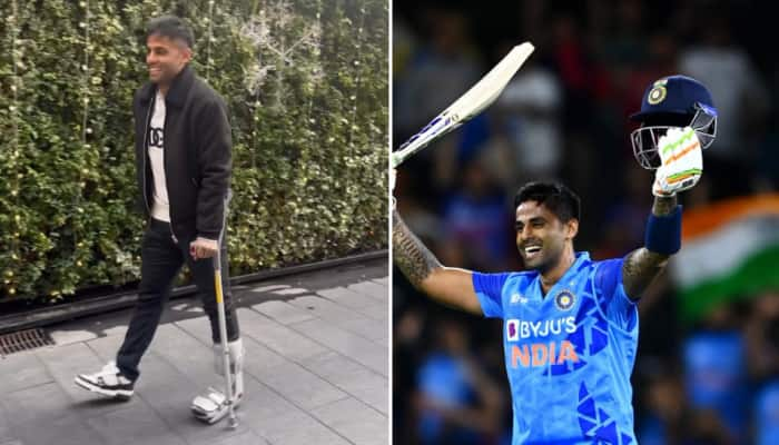 WATCH: Suryakumar Yadav Walks With Supporter Due To Ankle Injury Ahead Of T20 World Cup 2024