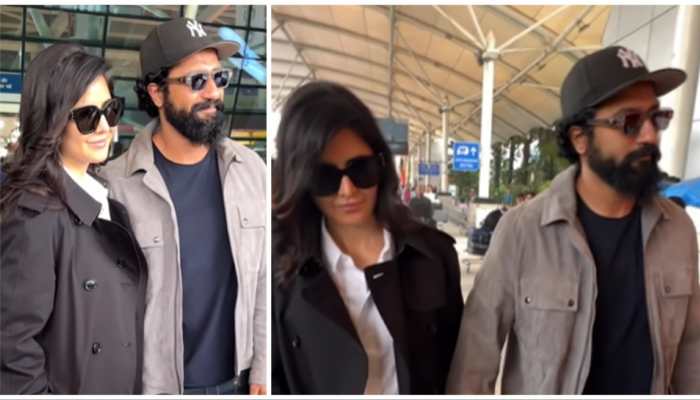 Vicky Kaushal and Katrina Kaif Papped At Mumbai Airport Ahead Of New Year Celebration - Watch