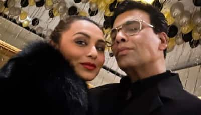 Karan Johar Twins With Rani Mukerji In black As They Ring In The New Year Together