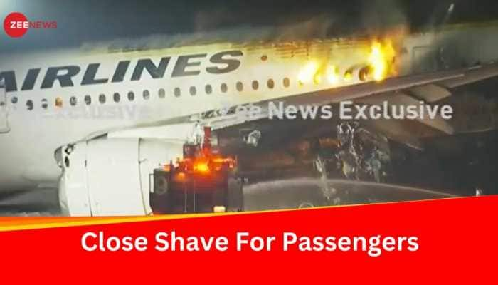 WATCH: Japan Airlines&#039; Plane With 300 Onboard Lands On Runway Engulfed In Fire