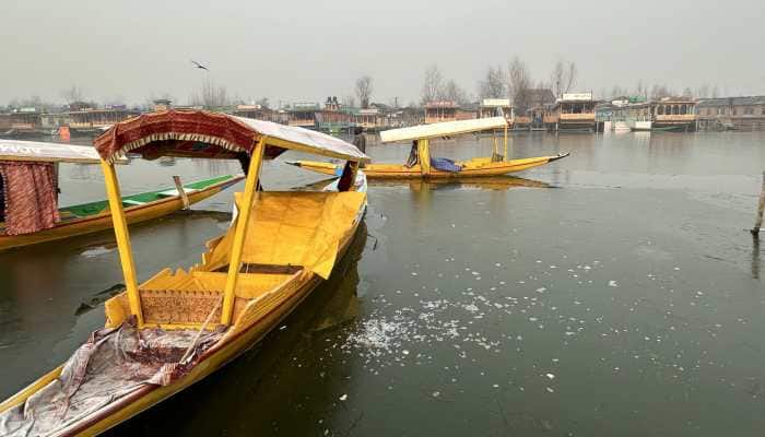 Srinagar&#039;s Famous Dal Lake Freezes As Severe Cold Conditions Continue In Kashmir