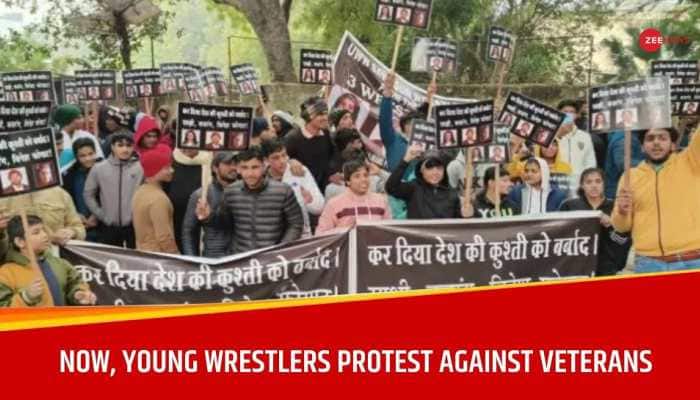 &#039;They Have Ruined Wrestling&#039;: Young Wrestlers Protest Against Bajrang, Sakshi, Vinesh In Delhi