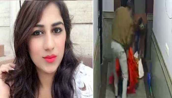Divya Pahuja Murder: Chilling CCTV Visuals Show Two Men Dragging Model's Body In Hotel Corridor