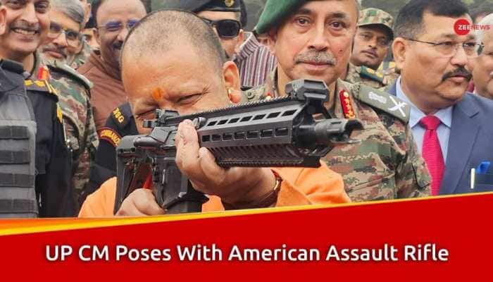UP CM Yogi Adityanath Poses With American Assault Rifle, Sparks Social Media Frenzy