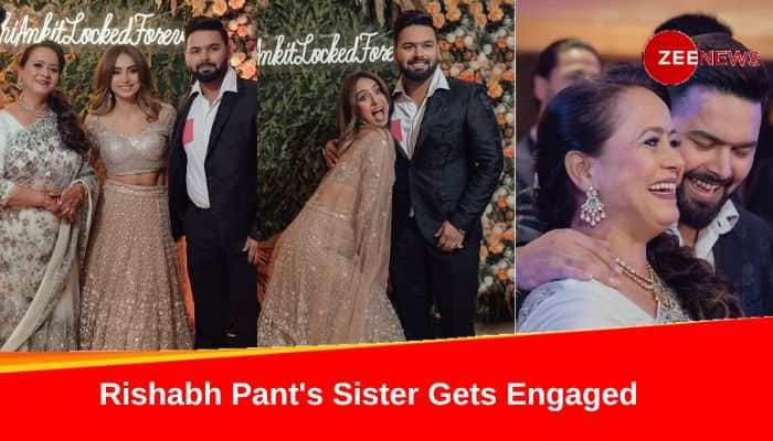 Rishabh Pant Celebrates Sister&#039;s Engagement with Heartfelt Message and Stylish Family Photos