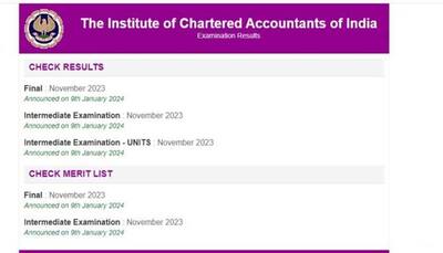 ICAI Result November 2023: CA Final, Inter Results DECLARED At icai.nic.in- Direct Link To Check Scores Here