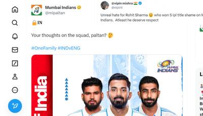 IND vs ENG: Rohit Sharma Not On Mumbai Indians' Poster Revealing India Squad For England Test; Fans Post Angry Reactions