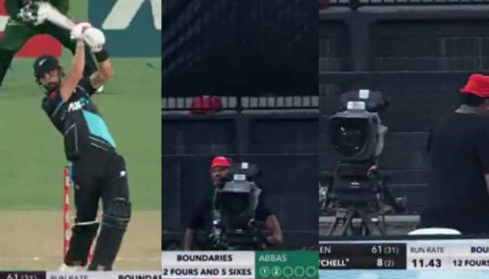 NZ vs PAK 2nd T20I: Daryl Mitchell Breaks Camera With Big Six, Cameraman&#039;s Reaction Is Gold; Watch  