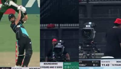 NZ vs PAK 2nd T20I: Daryl Mitchell Breaks Camera With Big Six, Cameraman's Reaction Is Gold; Watch  