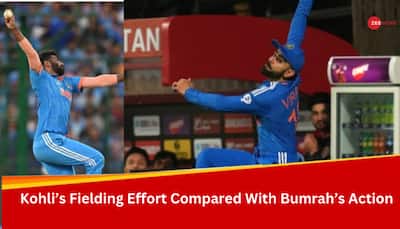 WATCH: 'Superman' Virat Kohli Saves Six Near Boundary Ropes With Timely Jump In 3rd T20I Vs Afghanistan, Fans Compare His Act With Jasprit Bumrah's Bowling Action