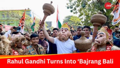 Rahul Gandhi Turns Into ‘Bajrang Bali’, Visits Sri Sri Auniati Satra During Nyay Yatra In Assam - Watch