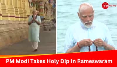 PM Modi Prays At Rameswaram Temple, Takes Holy Dip In ‘Angi Theerth’ Beach