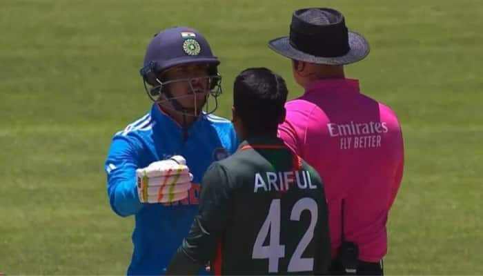 WATCH: India Captain Uday Saharan Gets Involved In Heated Spat With Bangladesh&#039;s Ariful Islam During World Cup Match